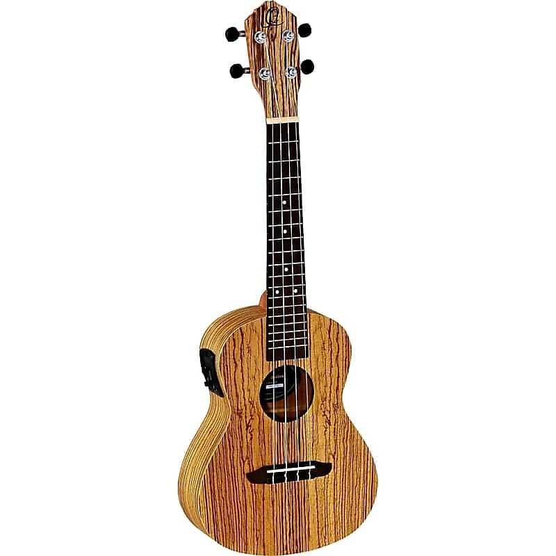 Ukelele de concierto Ortega Guitars RFU11ZE Timber Series en madera de cebra satinada
